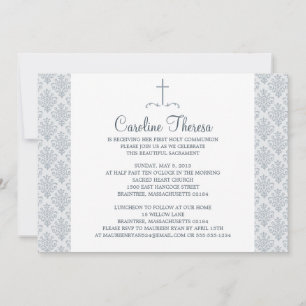 Invitation Première communion de Damask