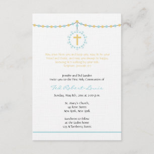 Invitation Première communion de garçon