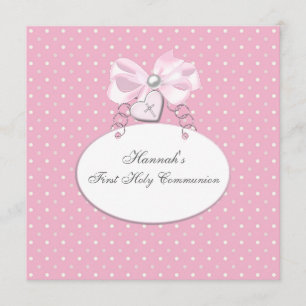 Invitation Première communion des filles de la Croix rose