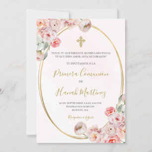 Invitation Première communion espagnole pour fille