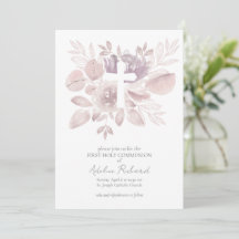 Première communion florale aquarelle 