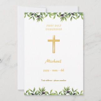 Invitation Première communion - Oliviers