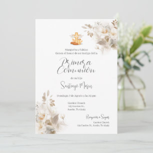Invitation Première communion sacrée de Boho en Espagne