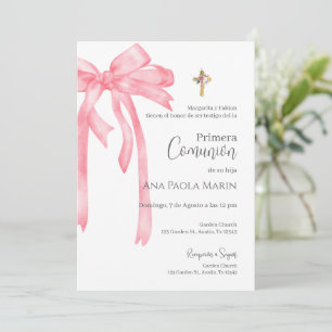 Invitation Première communion sacrée de Boho en Espagne