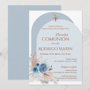 Invitation Première communion sacrée de Boho en Espagne