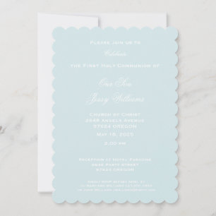 Invitation Première Croix de la Communion avec la colombe et 