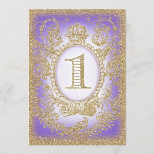 Invitation Première d'anniversaire princesse Purple 2 il