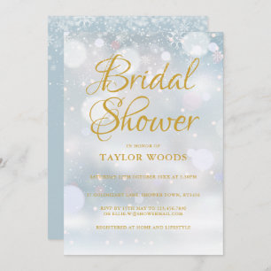 Invitation Première douche nuptiale des Snowflakes