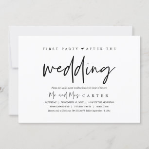 Invitation Première fête après le mariage