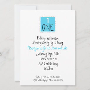 Invitation Première fête d'anniversaire