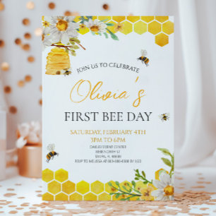 Invitation Première Fête de l'Abeille Fleur de Miel Abeille 1