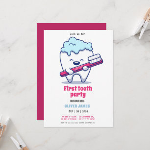 Invitation Première fête des dents