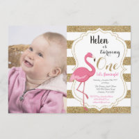 Première fille d'invitation d'anniversaire de