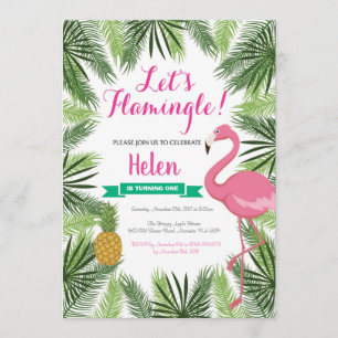 Invitation Première fille d'invitation d'anniversaire de
