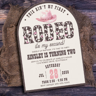 Invitation Première Rodéo Filles Archées sur mesure 2e fête d
