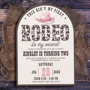 Invitation Première Rodéo Filles Archées sur mesure 2e fête d