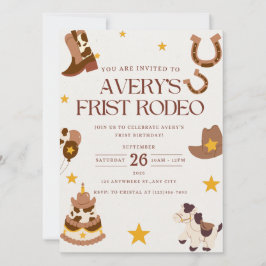 Invitation Première Rodéo Western Anniversaire de fête Invita