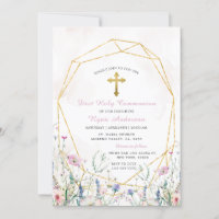 Première sainte communion du Fleur sauvage géométr