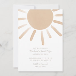 Invitation Première visite autour du soleil 1er anniversaire