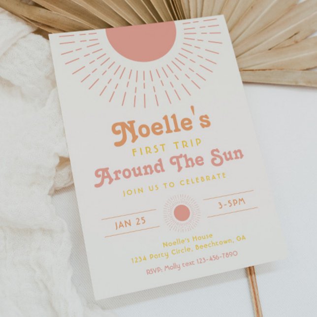 Invitation Première visite de la fille autour du soleil Invit (Créateur téléchargé)