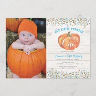 Invitation Premiers bleu et or d'invitation d'anniversaire de