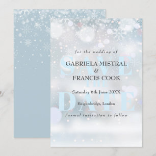 Invitation Premiers Snowflakes Enregistrer la date