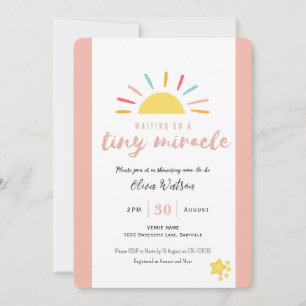 Invitation Premium, minuscule Miracle Baby shower 