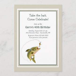 Invitation Prenez l'invitation de poissons d'amorce