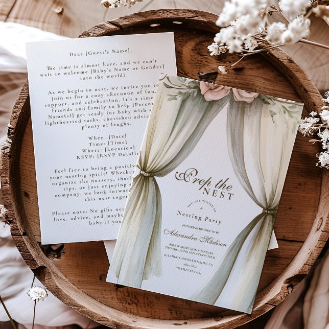 Invitation Préparer le Baby shower de nid (Créateur téléchargé)