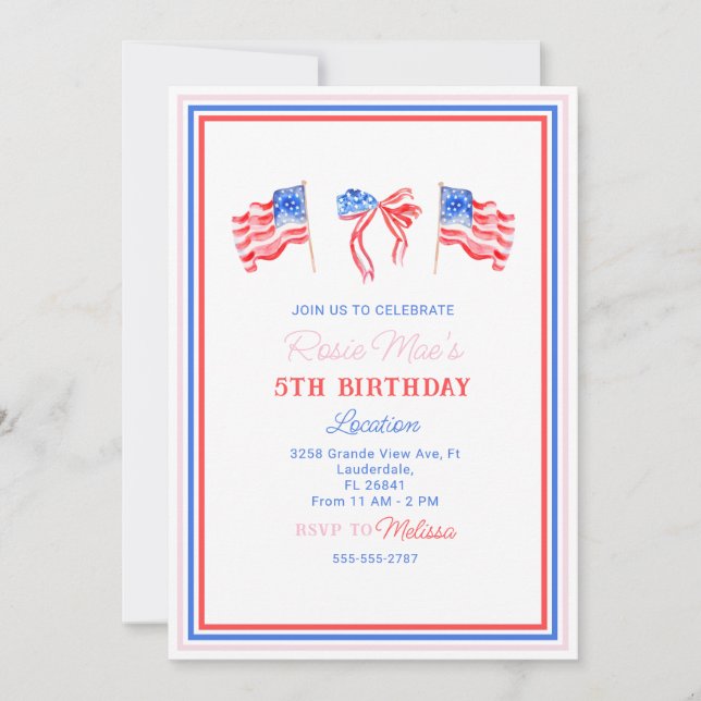 Invitation Preppy 4 juillet (Devant)