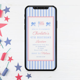 Invitation Preppy 4 juillet