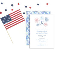 Preppy 4 Juillet Monogram Boy Baby shower Party