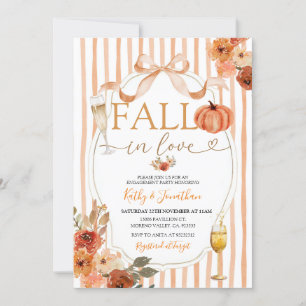 Invitation Preppy Citrouille Fall in Love Arch Engagement Par