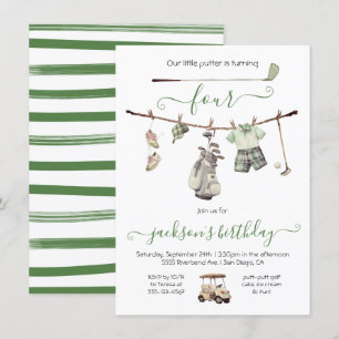 Invitation Preppy Golf Boy fête d'anniversaire