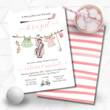 Preppy Golf Girl Baby shower fille