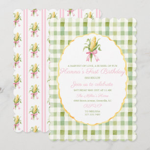 Invitation Preppy Grandmillennial Corn Harvest Premier annive