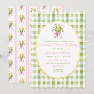 Invitation Preppy Grandmillennial Corn Harvest Premier annive