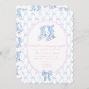 Invitation Preppy Ice Skate Party Ice Skates