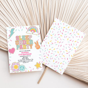 Invitation Préppy Patch Sleep Sous Anniversaire