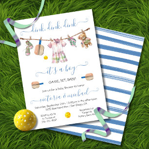 Invitation Preppy Pickleball Party Baby shower Dink