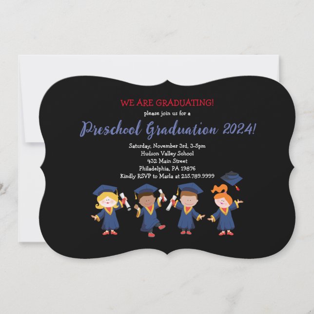 Invitation PRESCHOOL KINDERGARTEN Soins de garde d'enfants (Devant)