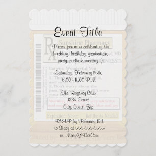 Invitation Prescription RX Funny Happy