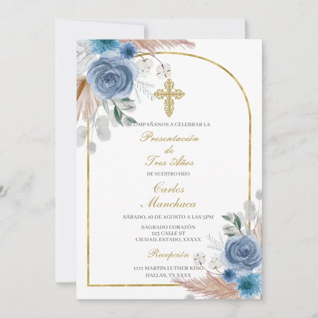 Invitation Presentación de tres años (Devant)