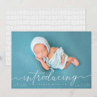 Invitation Présentation de Baby avec script blanc