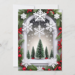 Invitation Présentation festive de Noël à la fenêtre