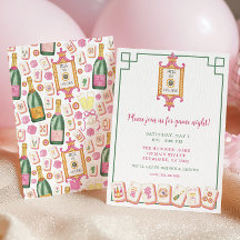 Presse aquarelle pour soirée Mahjong Champagne