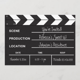 Invitation Presse-papiers Sweet 16 films
