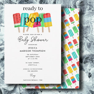Invitation Prêt à Accoucher Fête Prénatale de Glace d'Été Béb