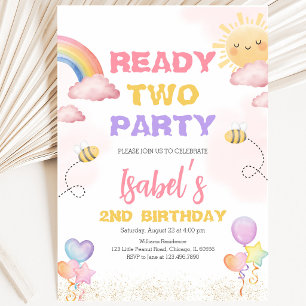 Invitation Prêt à faire la fête pour le 2e anniversaire