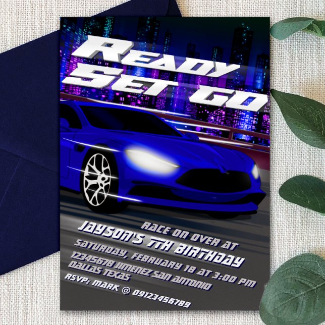 Invitation Prêt à partir - Course  (Créateur téléchargé)